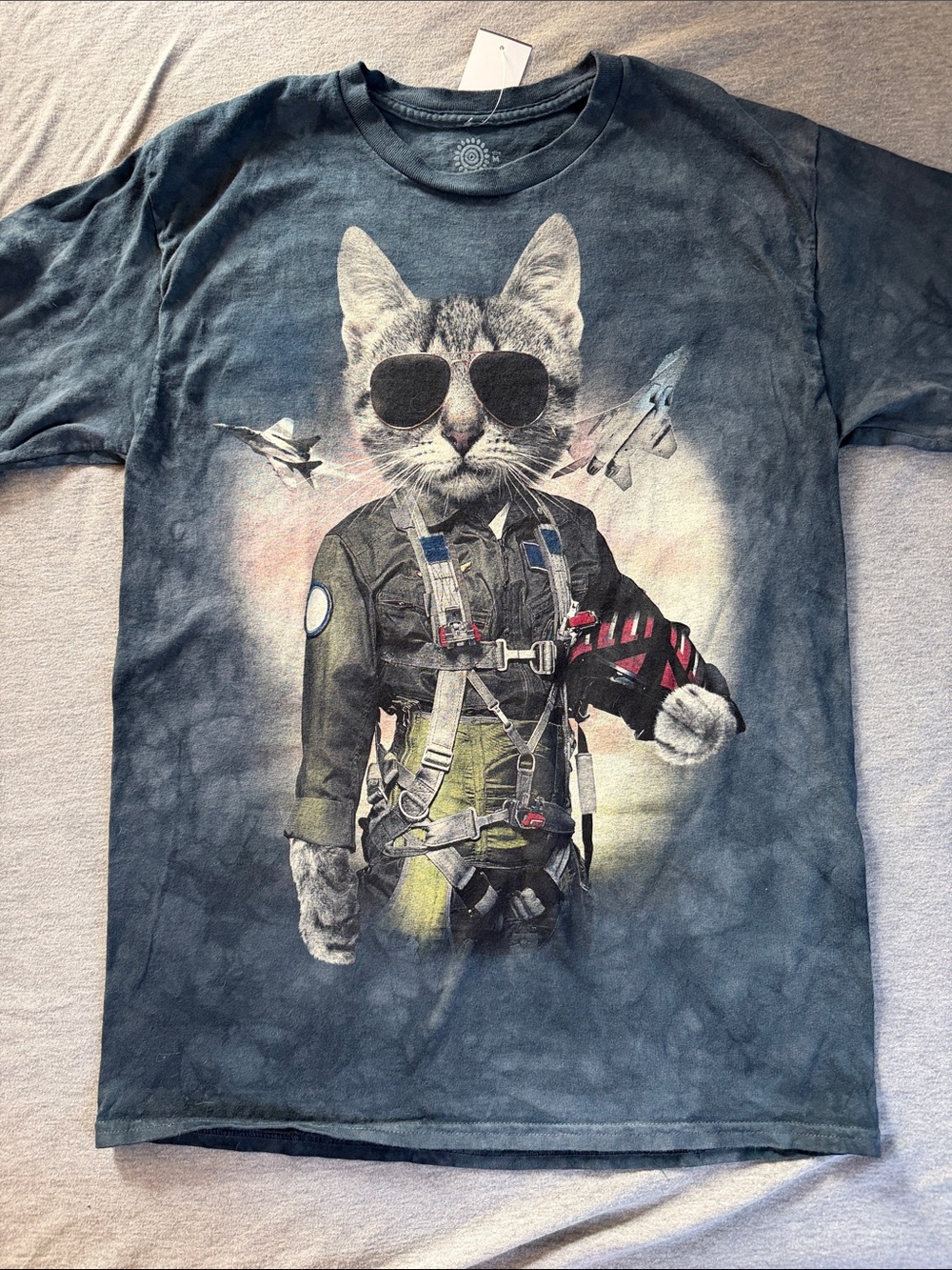 The Mountain Blue Cat Aviator Graphic Tee
